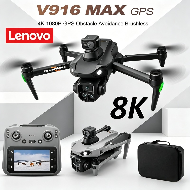 Fpv Brushless Rc Drone 4K - Профессиональный дрон Lenovo V916MAX 8K с