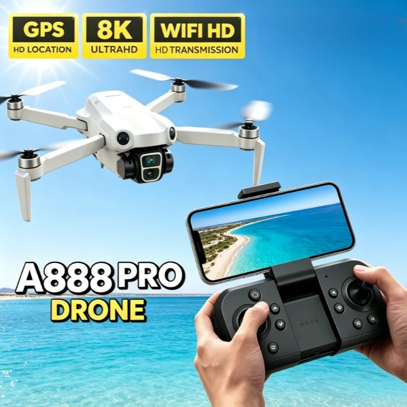Fpv Brushless Rc Drone 4K - Оригинальный дрон A888 GPS FPV с