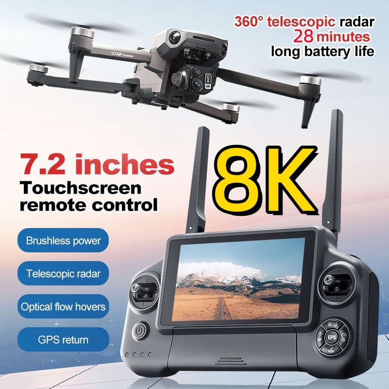 Квадрокоптер 8K с 3-осевым под – обзор и цена Fpv Brushless Rc Drone 4K