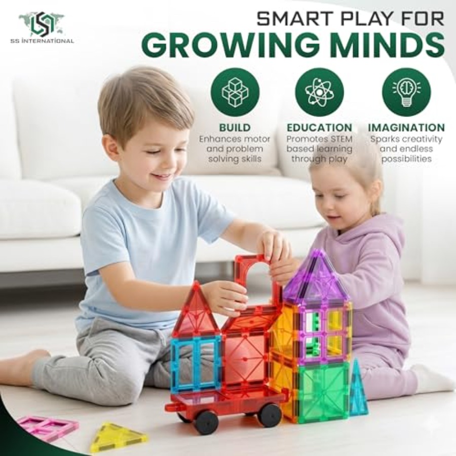 Магнитный конструктор из 100 д – обзор и цена Magnetic Building Tiles Set 100Pcs