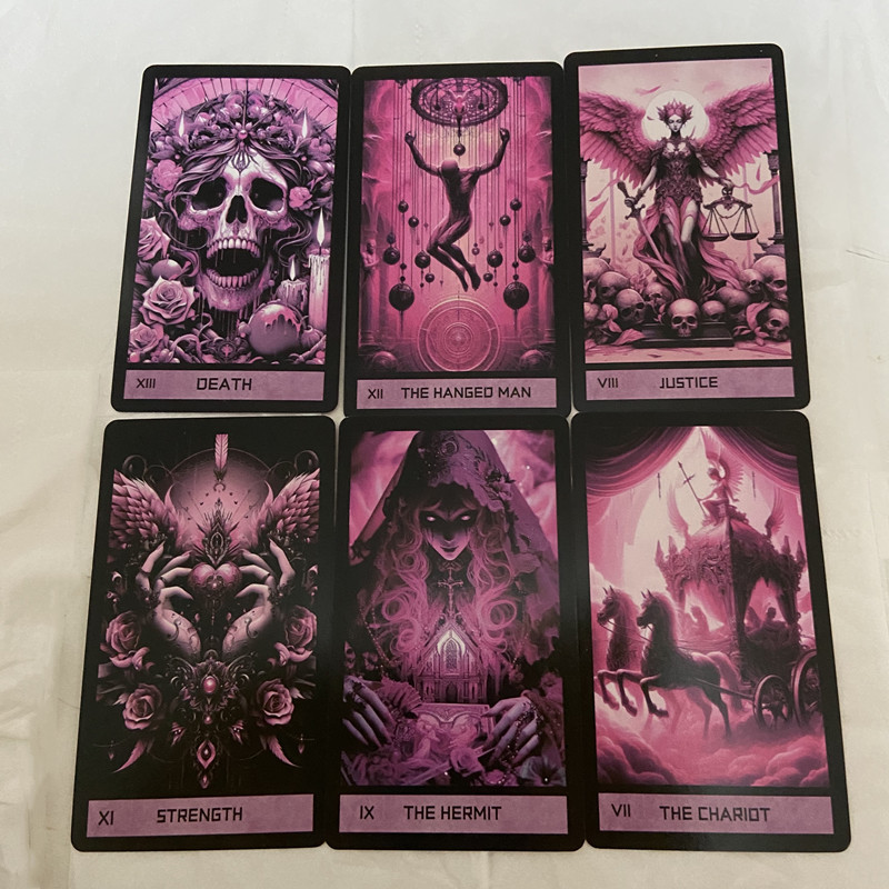 Розовая готическая колода Таро – обзор и цена Tarot Cards Deck With Guidebook